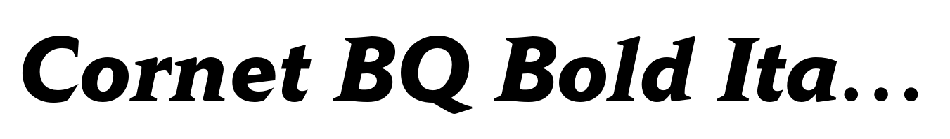 Cornet BQ Bold Italic